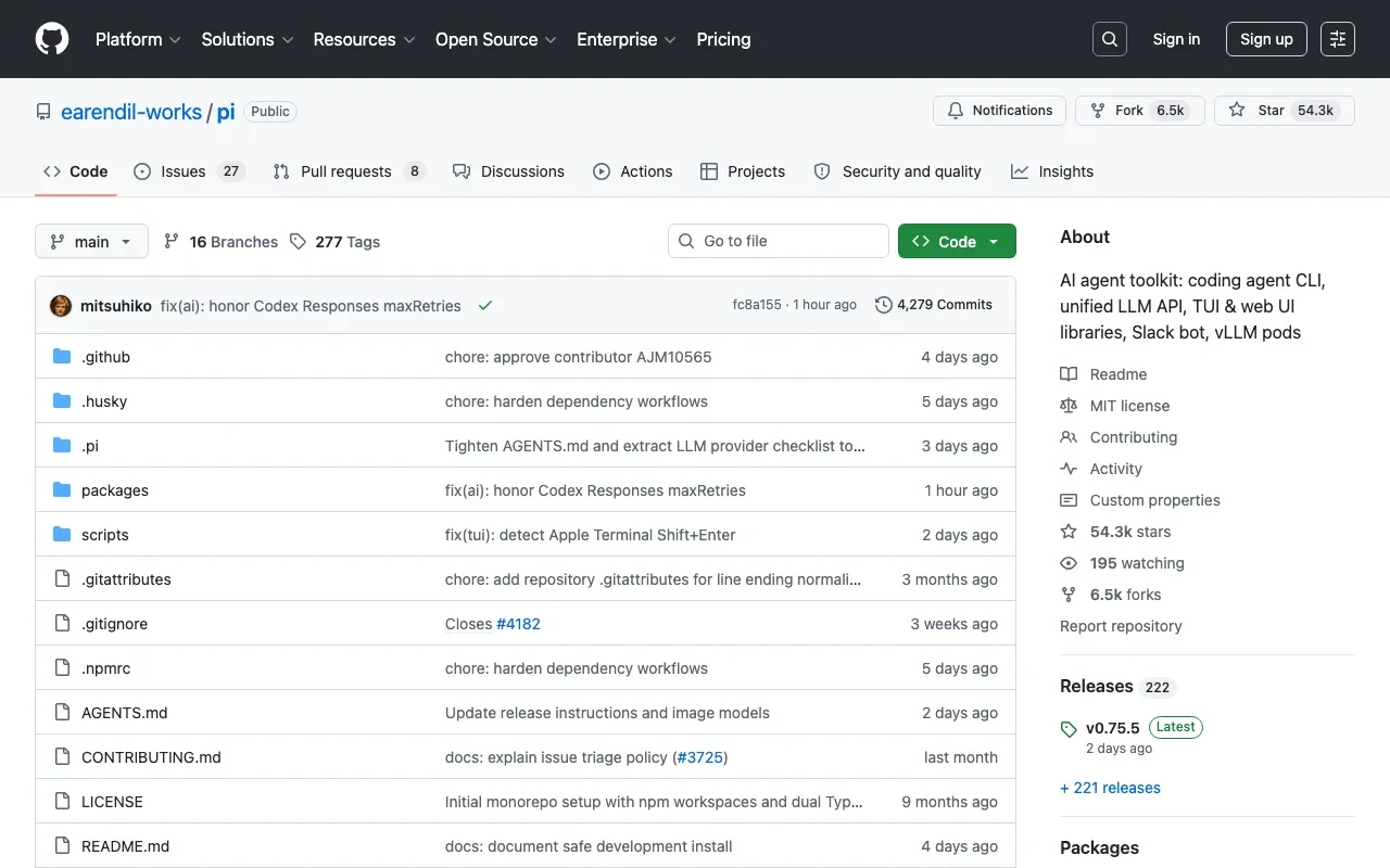 repository github di pi coding agent
