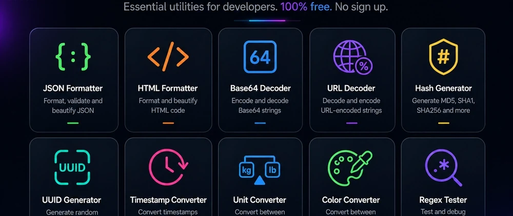 Cover image for 10 Free Developer Tools You Should Have Bookmarked